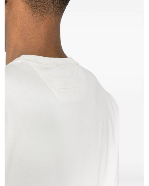Zegna White Side-slits Cotton T-shirt for men