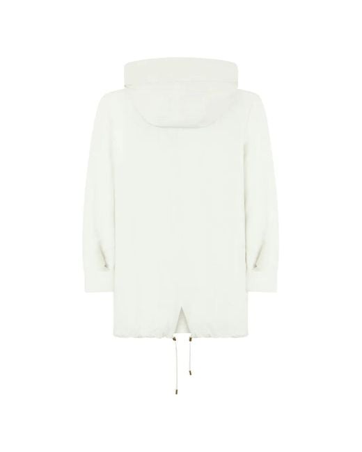 Moorer White Hood Coat