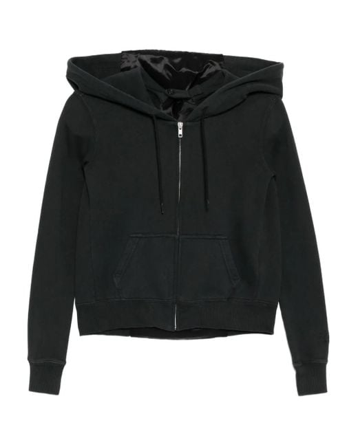 MM6 by Maison Margiela Black Hooded Zip-Up Jacket