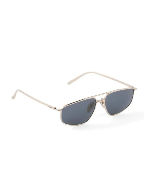 Prada Blue Geometric-Frame Sunglasses