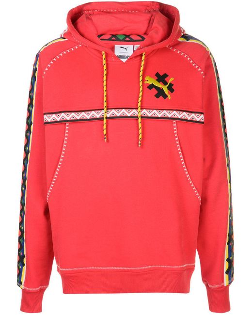 felpa puma rossa uomo