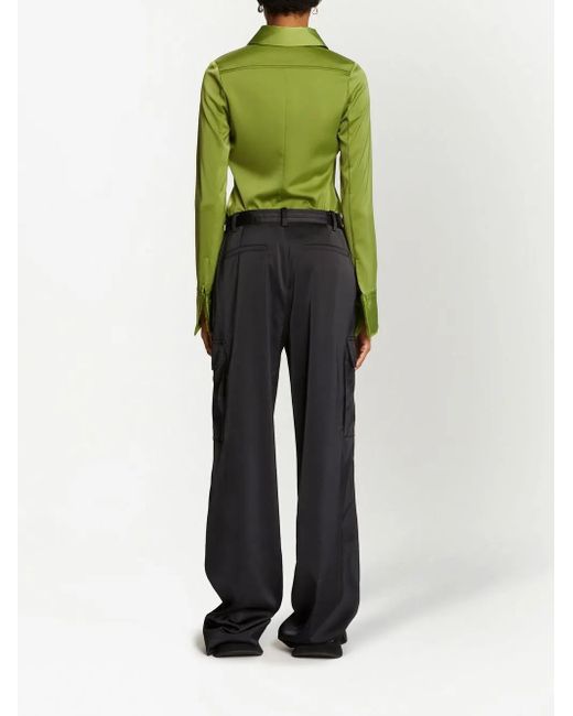 Proenza Schouler Broek Met Trekkoord in het Blue