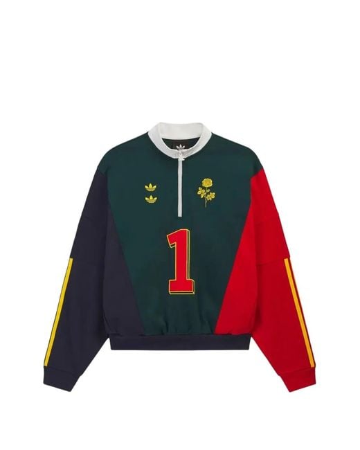 Adidas Red X Chavarria Watsonville Quarter-Zip Sweatshirt for men