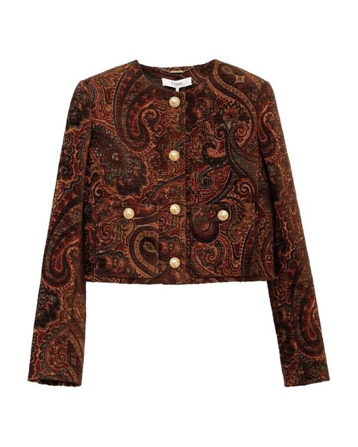Chloé Brown Patterned Blazer