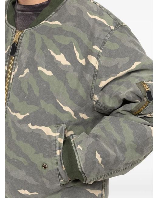KAMIYA Gray Camouflage Ma-1 Bomber Jacket for men