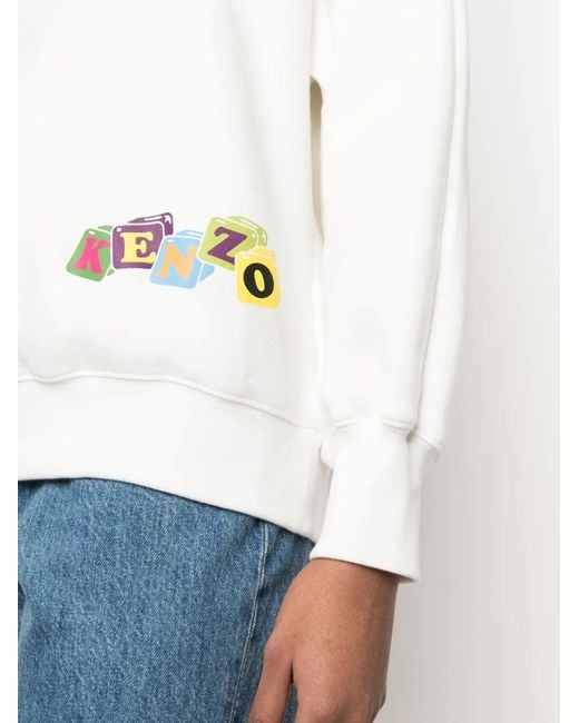KENZO Red Felpa Kimono Boke Flower
