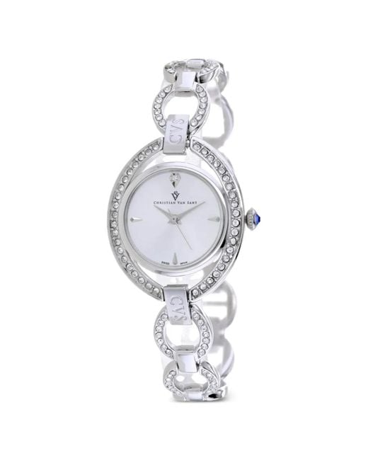 Christian Van Sant White Stella 28Mm Watch