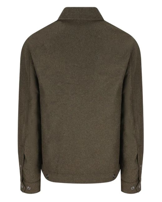 Woolrich Green Button-Fastening Shirt Jacket for men