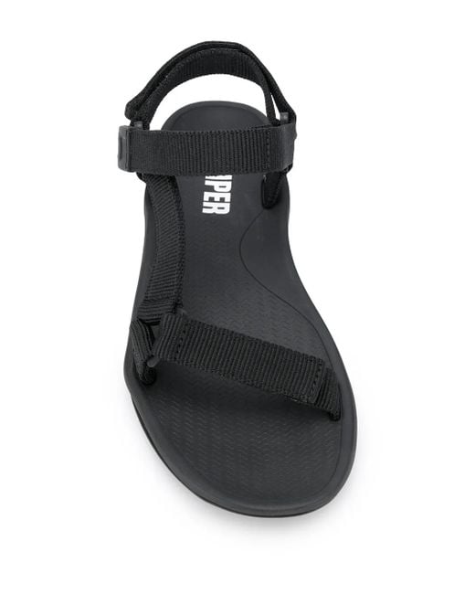 Camper Black Match 25Mm Touch-Strap Sandals