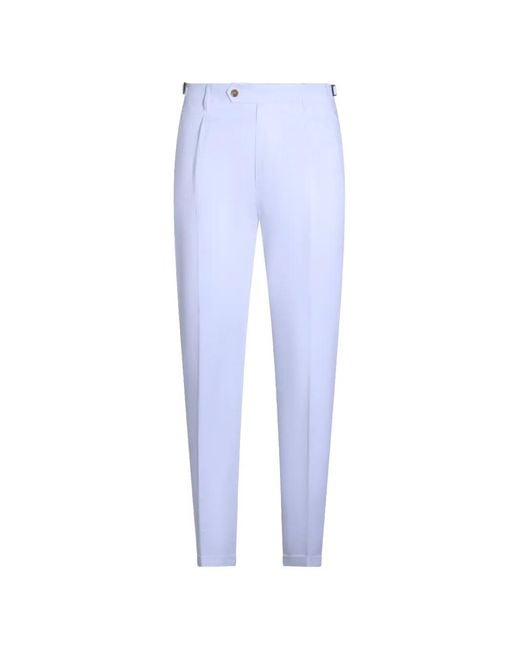 Berwich Blue Pleated Trousers for men
