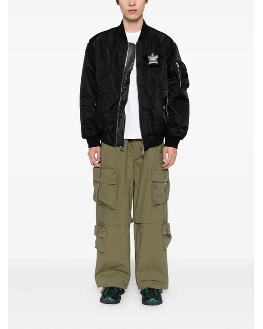 A Bathing Ape Black Zip-Up Bomber Jacket for men