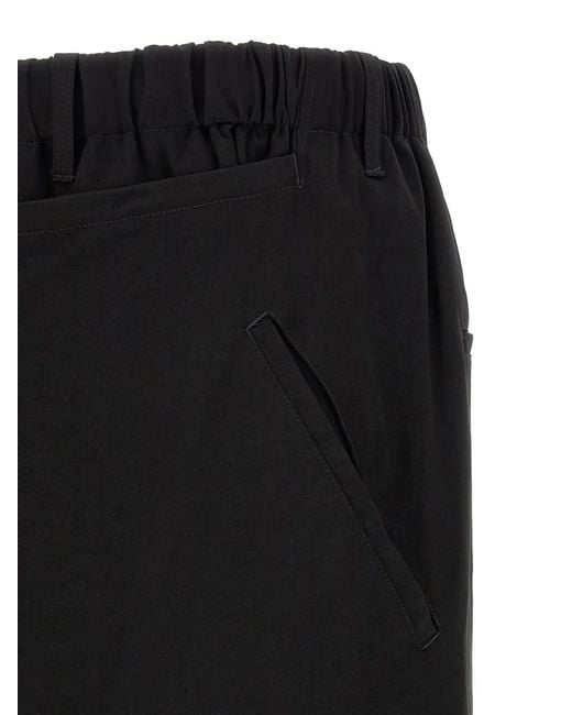 Yohji Yamamoto Black Ta Tuxedo Wrap Trousers for men
