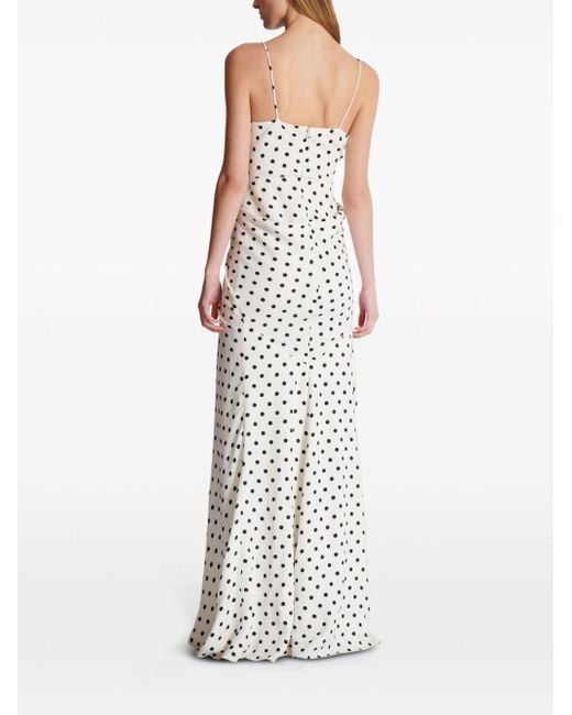Balmain White Printed Maxi Dress