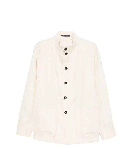 Tagliatore White Patch-Pocket Jacket for men