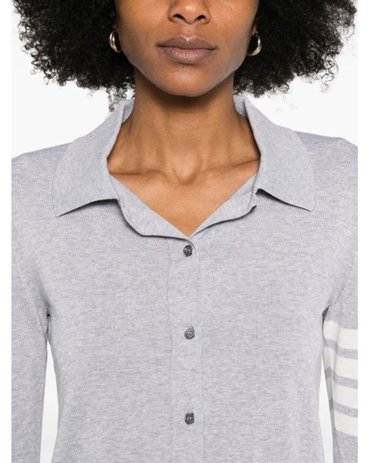 Thom Browne Gray 4Bar Cotton Shirt