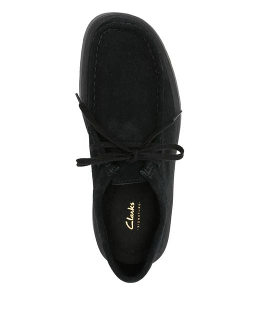 Clarks Black Suede Sneakers for men
