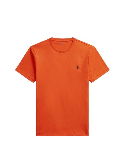 Polo Ralph Lauren Orange Logo-Embroidered T-Shirt for men