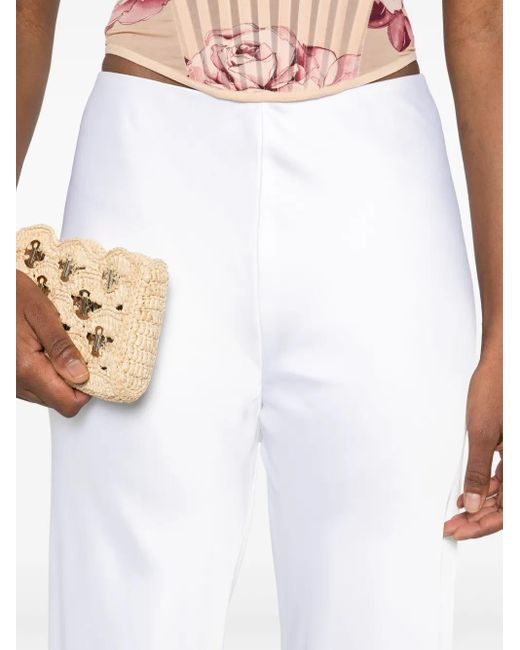 Norma Kamali Flared Pants in het White