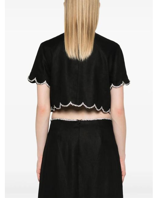 Zimmermann Black Crush Tops