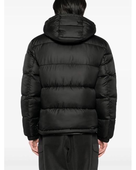 HUGO Black Water-Repellent Puffer Jacket for men