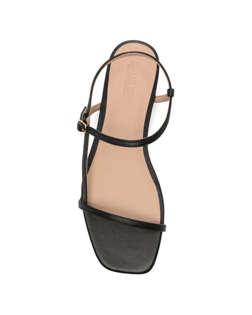 Ralph Lauren White Lainee Buckle-Fastening Sandals