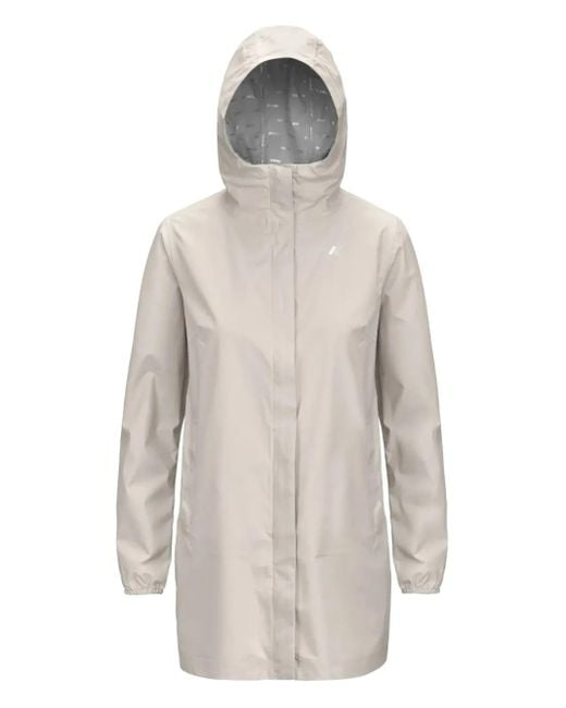 Veste À Patch Logo K-Way en coloris White