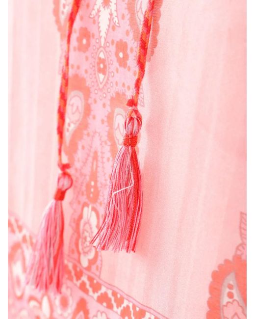 Etro Pink Paisley-Print Mini Dress