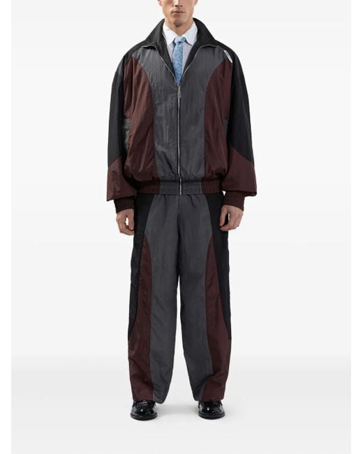 Gcds Brown Colour-Block Jacket for men