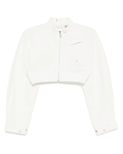 Jacquemus La Casaコレクション ホワイト La Veste De-nîmes Cabrio デニムジャケット White
