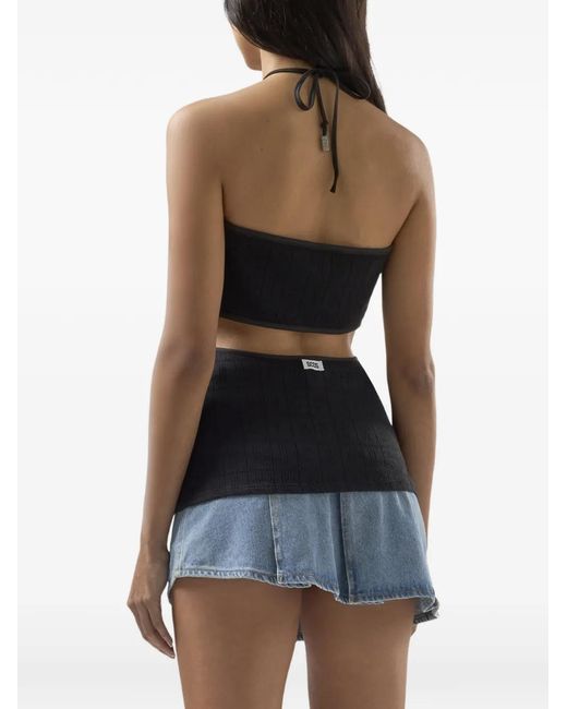 Gcds Black Cut-Out-Design Top