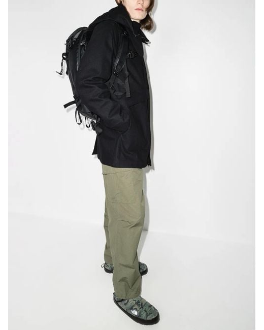Stone Island Black Compass-patch Hooded Jacket for men