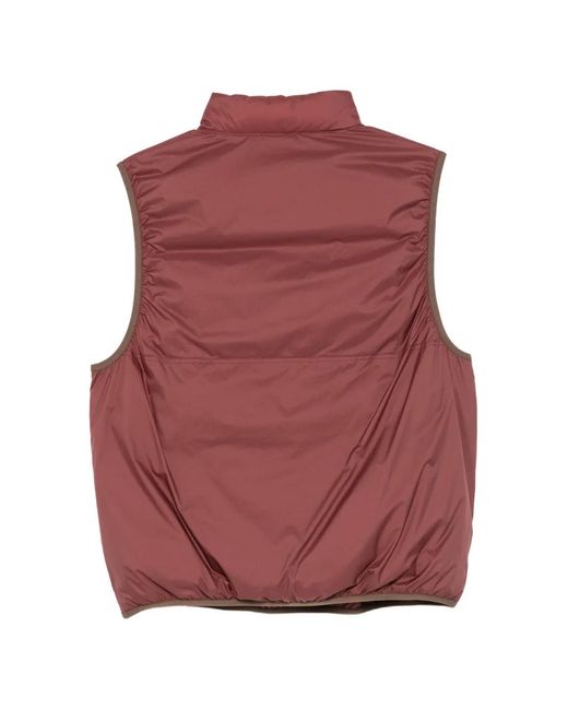 Auralee Purple Ripstop Zip-Neck Vest for men