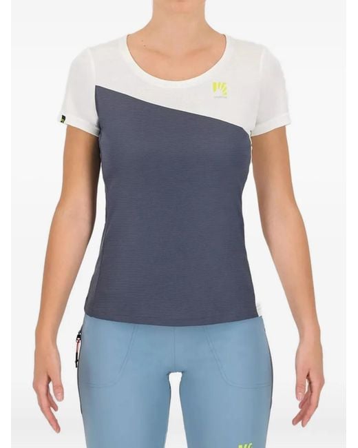 Karpos Blue Averau W Colour-Block Panelled T-Shirt