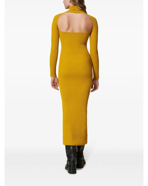 Twinset カットアウト マキシドレス Yellow
