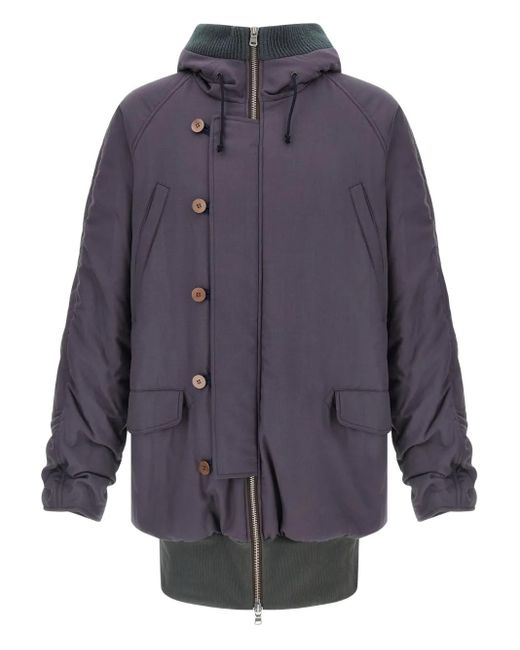Magliano Blue 3/4 Kenny Hooded Jacket for men