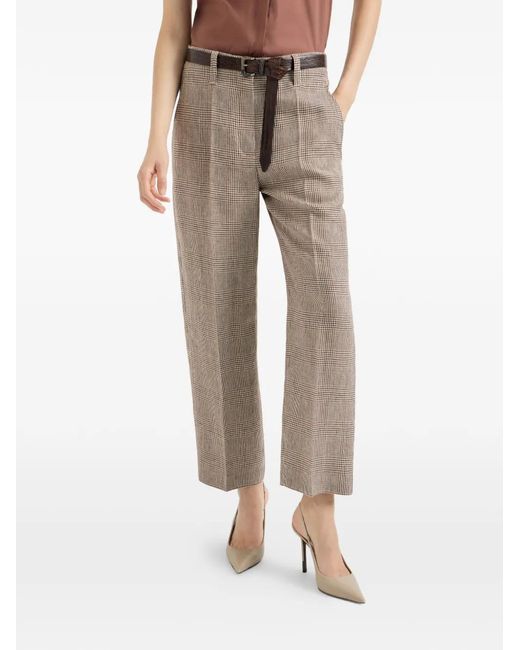 Brunello Cucinelli Gray Linen Cotton Trousers