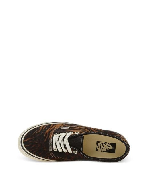 Vans Brown Baskets Premium Authentic À Imprimé Tigre