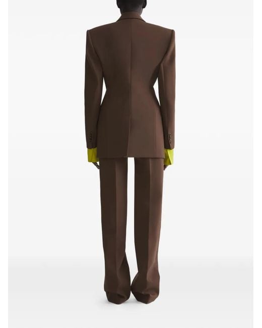 Mugler Brown Straight Trousers
