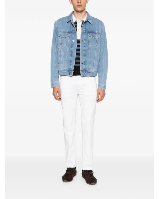Jacob Cohen White Button Jeans for men