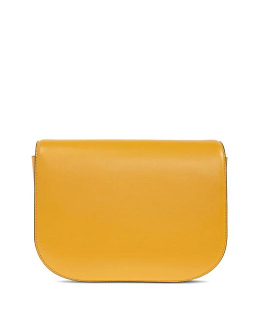 Furla Orange Small Sfera Leather Crossbody Bag