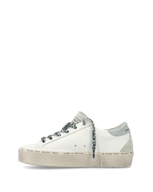 Golden Goose Deluxe Brand White Hi Star Leather Sneakers