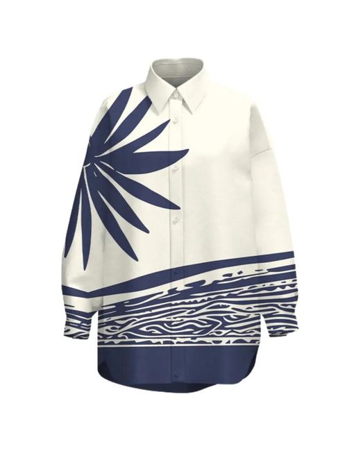 Diarrablu Blue Rina Graphic-Print Shirt