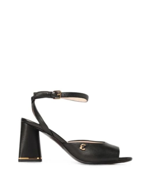 Coccinelle White C-Everyday Leather Heeled Sandals