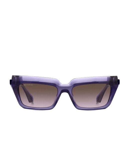 Occhiali Da Sole Con Design Geometrico di Etro in Purple