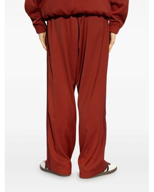Adidas Red Logo-Plaque Track Pants for men