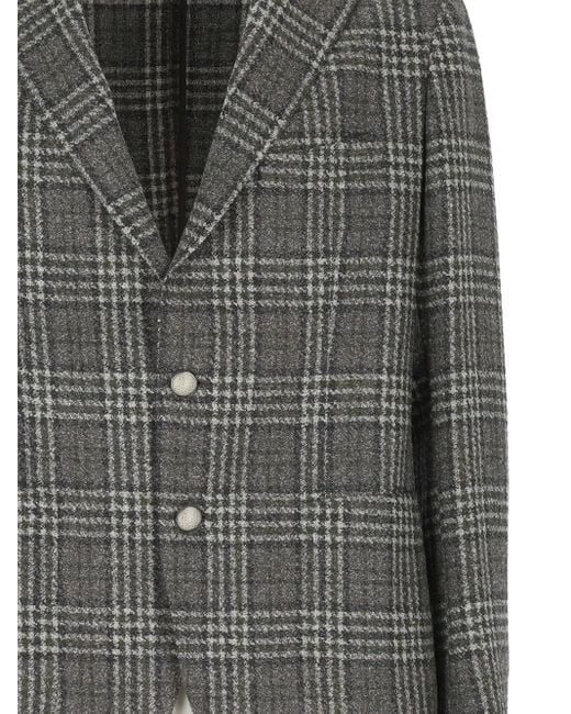 Tagliatore Black Checked Jacket for men