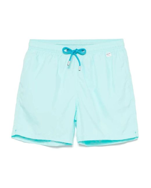 メンズ Mc2 Saint Barth ロゴ トランクス水着 Blue