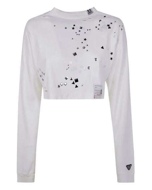 Maison Mihara Yasuhiro Gray Stud-Embellished Sweatshirt