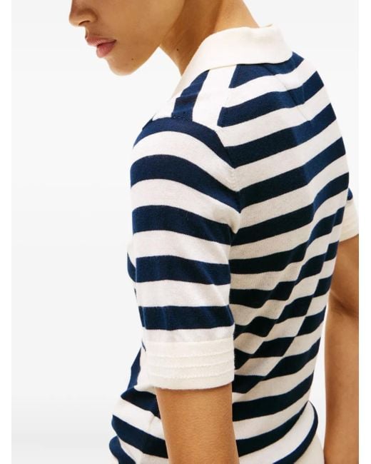 Tommy Hilfiger Gestreept Poloshirt in het Blue