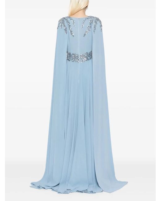 Saiid Kobeisy Blue Crepe Dress